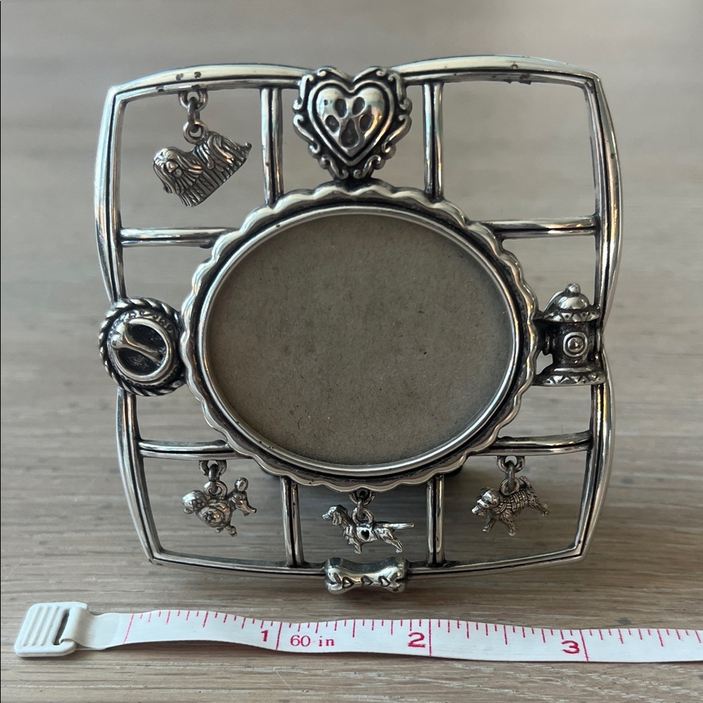 Charming Silver Photo Frame with Heart Accents